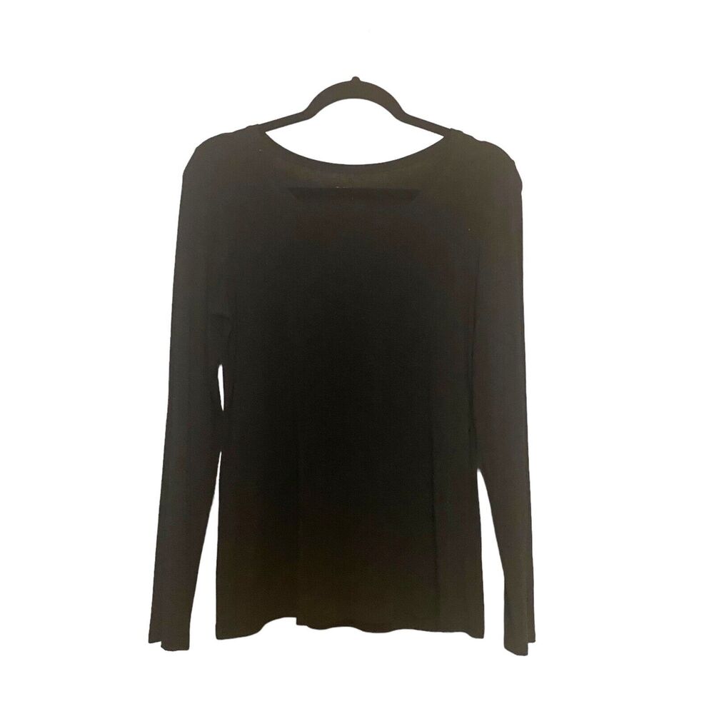 Eileen Fisher Top Womens Small Viscose Blouse Charcoal Lagenlook Boho Minimalist